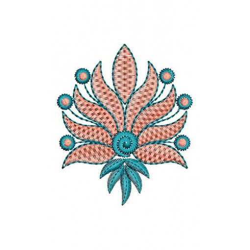 Distinctive Petal Applique Design In Embroidery 24114