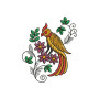Bird Design Applique In Embroidery 24129