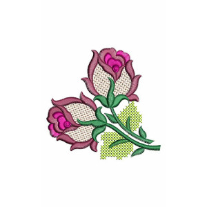 Rose Flowers Applique Embroidery Design 24159