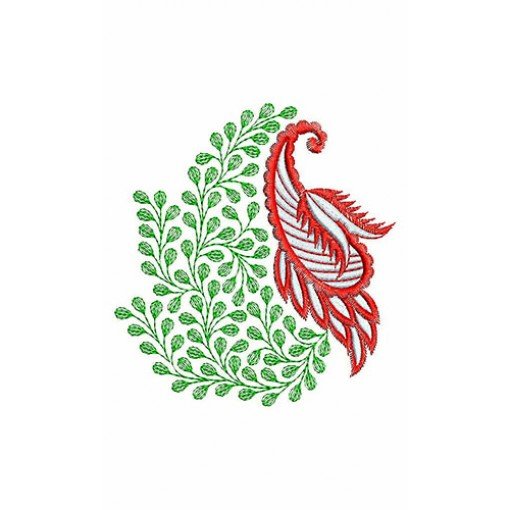 Traditional Paisley Applique Embroidery Design 24190