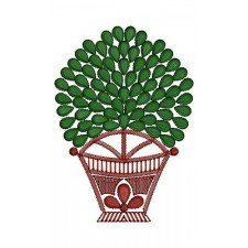 Bucket Planter Applique Embroidery Design 24192