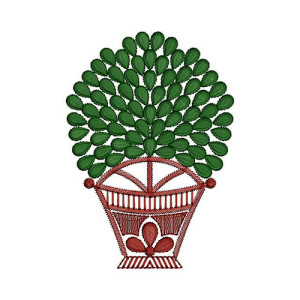 Bucket Planter Applique Embroidery Design 24192