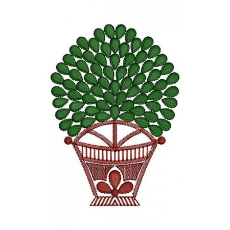 Bucket Planter Applique Embroidery Design 24192