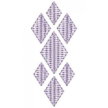 Rhombus Diamond Applique Embroidery Design 24206