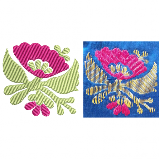 Pink Flora Applique Embroidery Design 24211 Pink Flora Applique Embroidery Design 24211