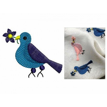 Bird Design In Applique Embroidery 24222