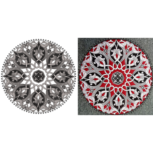 Mandala Zentangle Art Embroidery