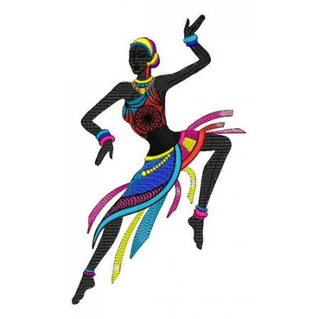 Dancing Women Applique Embroidery Design