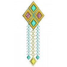 Rhombus Applique Design In Embroidery 24343