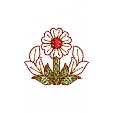 Heart Shape Petal Flower Applique Embroidery Design 24344