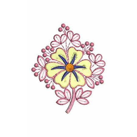 Big Flower Applique Design In Embroidery 24347