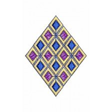 Diamond Bunch Applique Design In Embroidery 24350