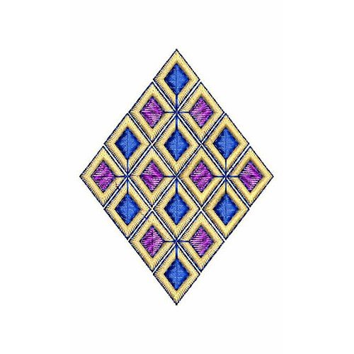 Diamond Bunch Applique Design In Embroidery 24350