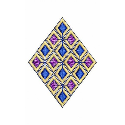 Diamond Bunch Applique Design In Embroidery 24350