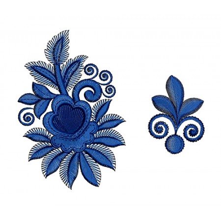 Leaf Bunch Applique Design In Embroidery 24355