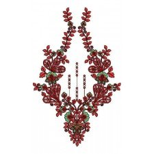 Floral Vine Applique Embroidery Design 24396