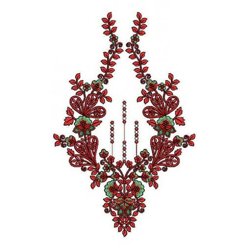 Floral Vine Applique Embroidery Design 24396