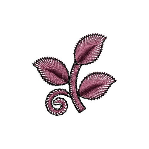 Triplets Leaf Applique Embroidery Design 24398