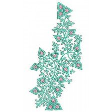 Rhombus Leaves Vine Applique Embroidery Design 24401