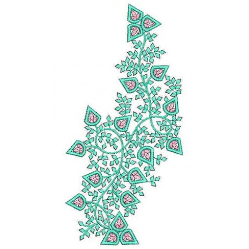 Rhombus Leaves Vine Applique Embroidery Design 24401