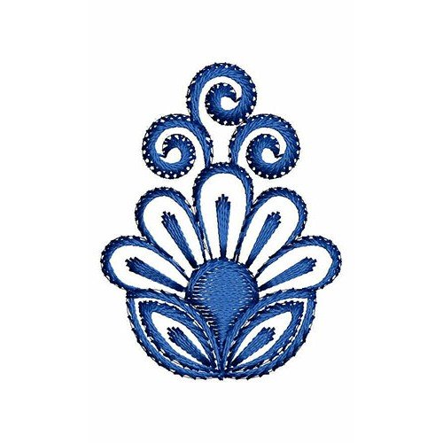 Spiral Flower Applique Embroidery Design 24411