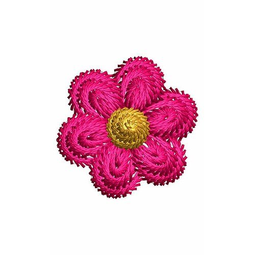 Pink Floral Applique Embroidery Design 24413