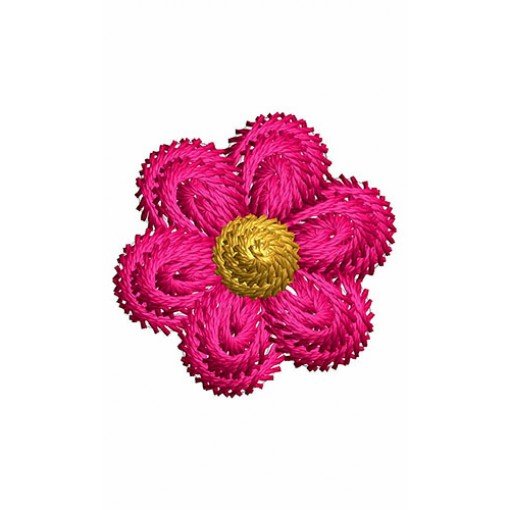 Pink Floral Applique Embroidery Design 24413