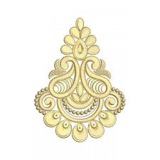 Traditional Paisley Design In Applique Embroidery 24448