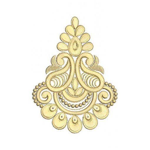Traditional Paisley Design In Applique Embroidery 24448