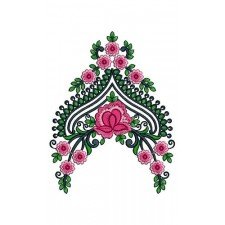 Pretty Pink Flower Vine Applique Embroidery Design 24453