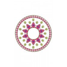 Stunning Circle Design In Applique Embroidery 24457