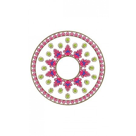 Stunning Circle Design In Applique Embroidery 24457