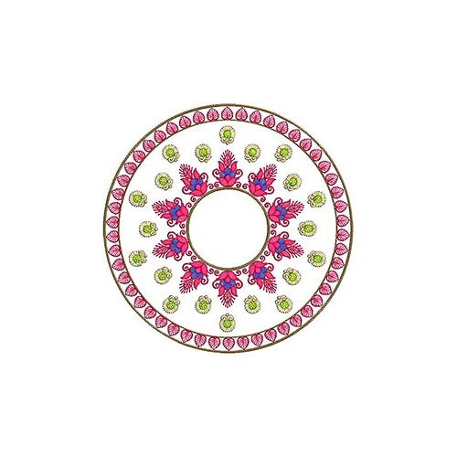 Stunning Circle Design In Applique Embroidery 24457