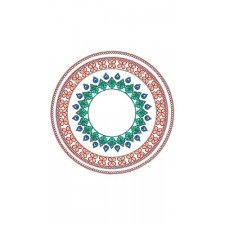 Peachy Circle Line Applique Design In Embroidery 24459