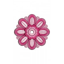 Big Pink Flora Applique Embroidery Design 24461