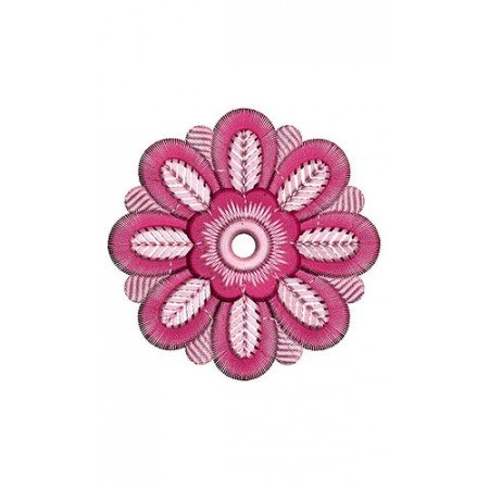Big Pink Flora Applique Embroidery Design 24461