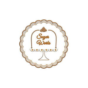 Semi Circle Line Design In Applique Embroidery 24496