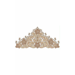 Ornate Flower Design In Applique Embroidery 24497