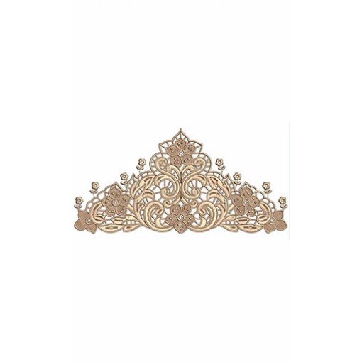 Ornate Flower Design In Applique Embroidery 24497