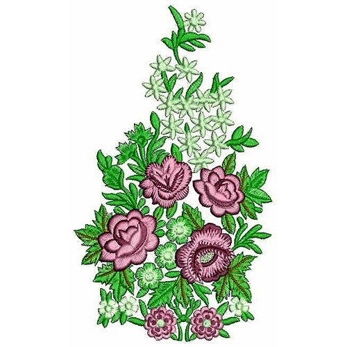Florid Applique Embroidery Design 24523