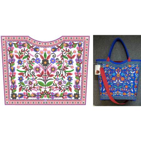 Antique crewel Handbag Embroidery Design 24989 Antique crewel Handbag Embroidery Design 24989