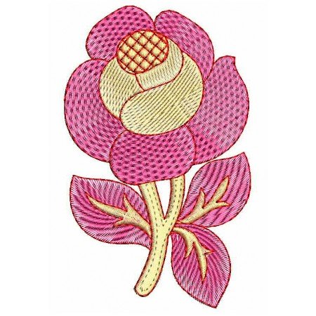 Pink Rose Applique Embroidery Design 25168