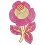 Pink Rose Applique Embroidery Design 25168
