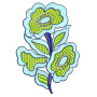Daffodil Style Applique Embroidery Design 25169