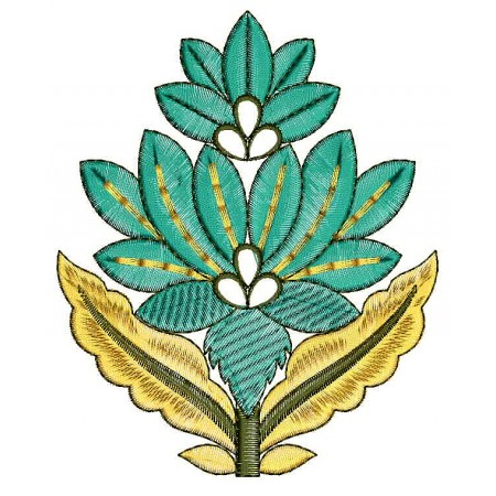 Hyacinth Leaf Applique Embroidery Design 25172
