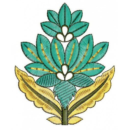 Hyacinth Leaf Applique Embroidery Design 25172