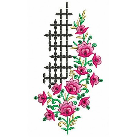 Kurti Applique Embroidery Design 25179