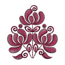 Multi Flower Applique Embroidery Design 25743