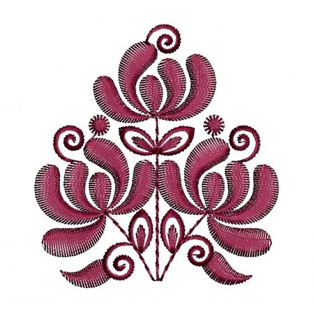 Multi Flower Applique Embroidery Design 25743