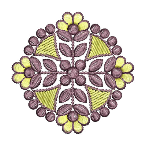 Circle Pattern In Applique Embroidery 25760